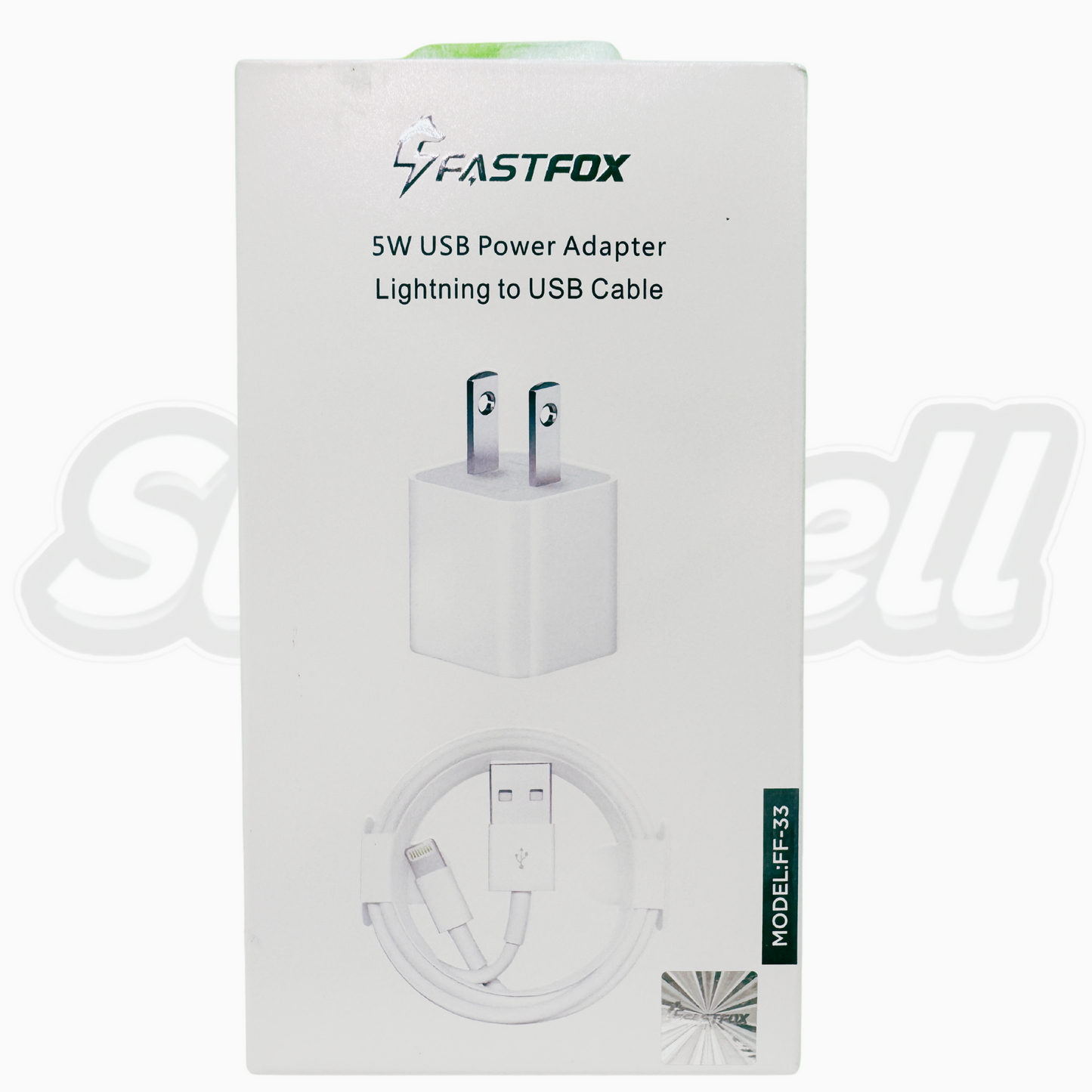 CARGADOR DE IPHONE 5W FASTFOX USB A LIGHTNING FF-33L