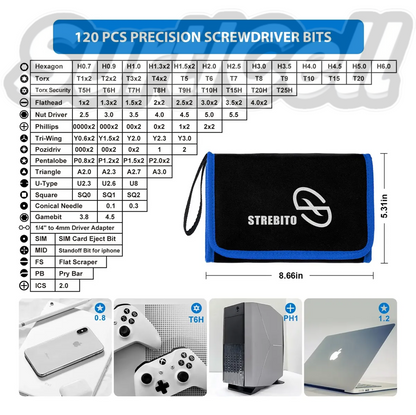 Juego De Destornilladores De Precisión Strebito Electronics,
